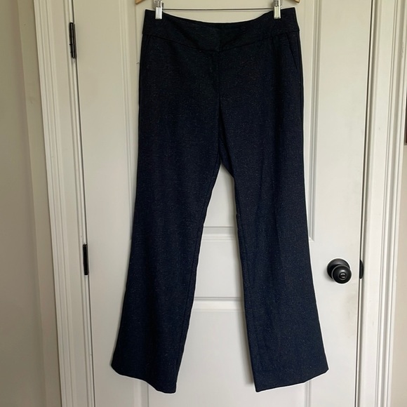 Ann Taylor Women’s Flat Front Trouser Pants Blue 10 - Picture 1 of 7